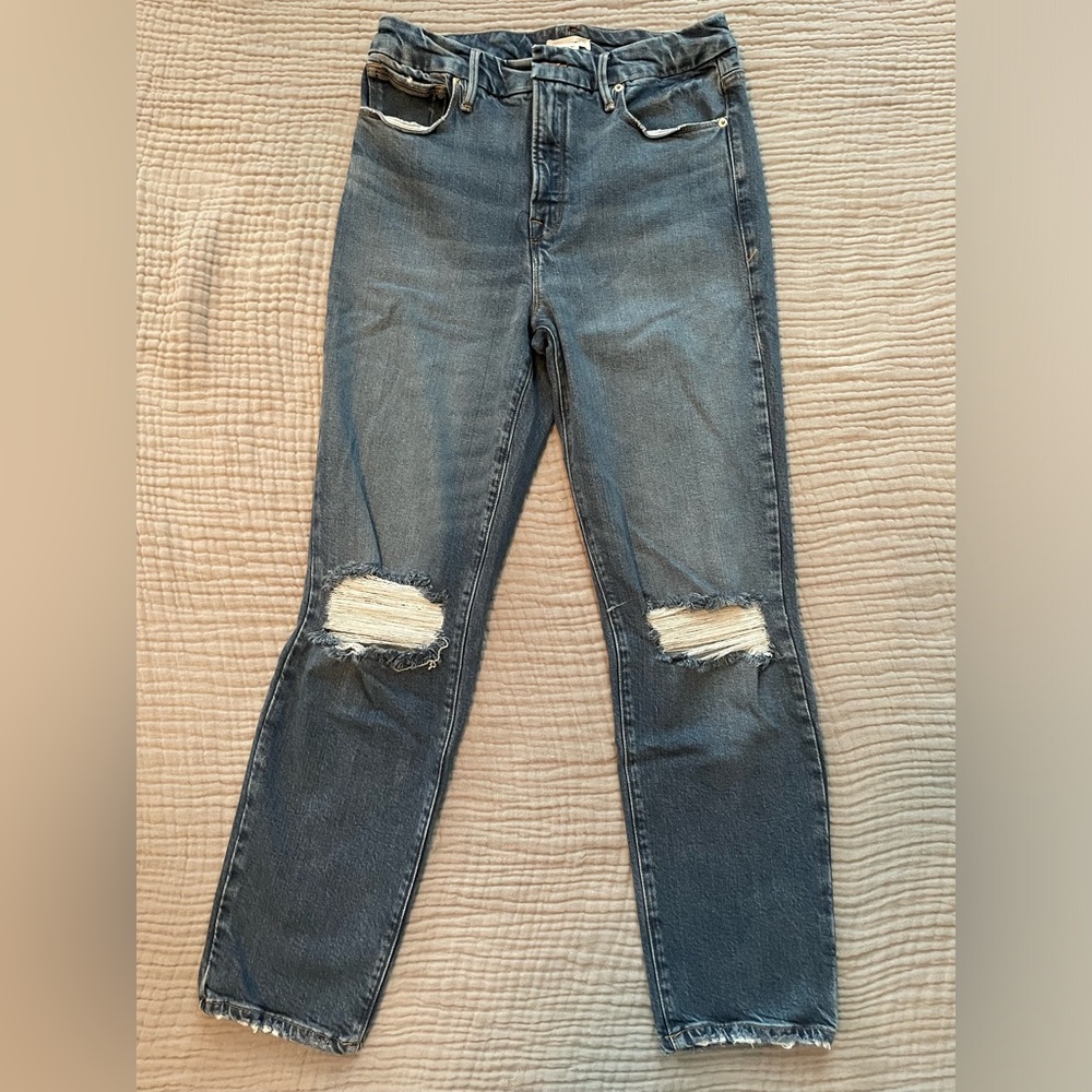 Good American Soft-Tech Good Classic Straight Leg Jean